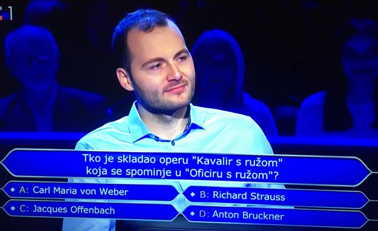 Dubrovački arhitekt osvojio 125 tisuća kuna na Milijunašu