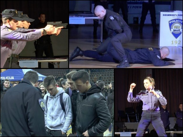 PROMOVIRANJE POLICIJSKIH ZANIMANJE: Pokazne vježbe, demonstracija borilačkih vještina i improvizirani poligon