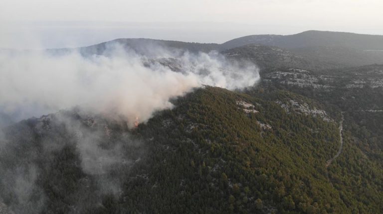 Kanaderi gase veliki požar u Smokvici, u Orebiću gorjelo odlagalište otpada