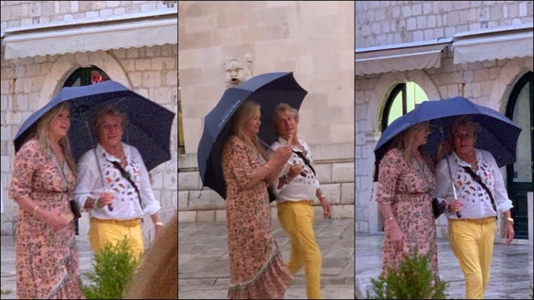 Slavni rock pjevač Rod Stewart pod ombrelom sa suprugom u Dubrovniku!