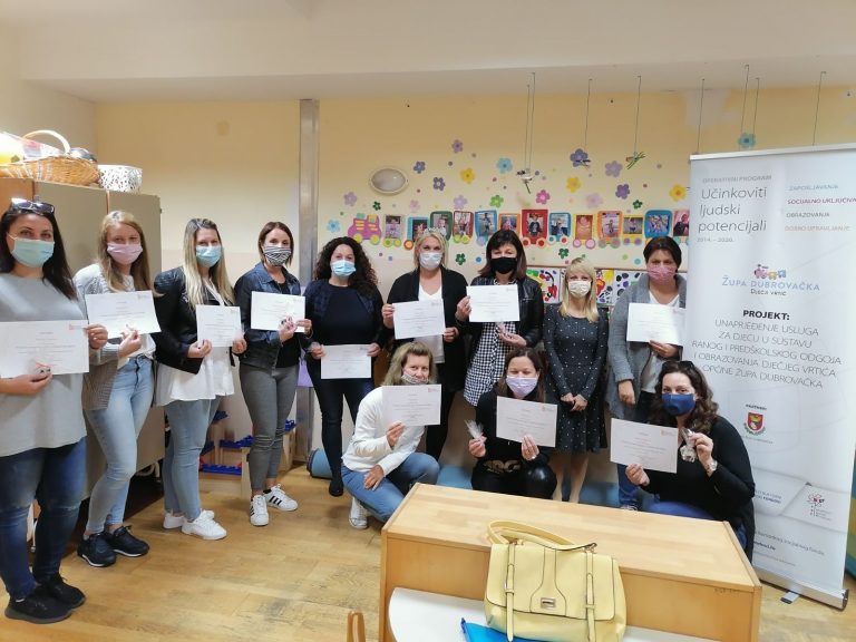 Završetak edukacije „Primjena terapeutske igre u vrtićkom okruženju“ u Dječjem vrtiću Župa dubrovačka