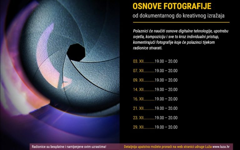 PRIJAVITE SE Radionica “Osnove fotografije”, od dokumentarnog do kreativnog izražaja