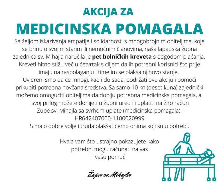 Humanitarna akcija za nabavu bolničkih kreveta za osobe na kućnoj njezi