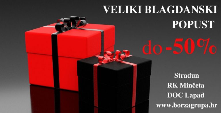 BLAGDANSKI POPUST u Borza trgovinama do -50%!