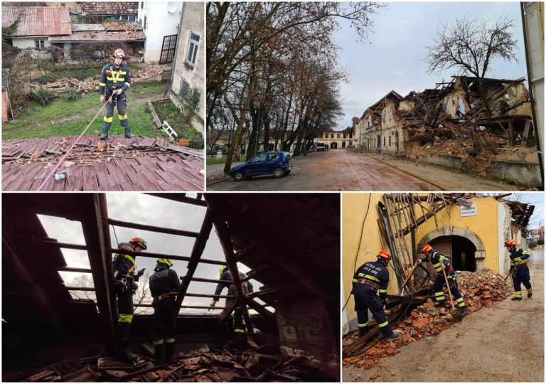 FOTO: Vatrogasci iz naše županije na djelu u Petrinji