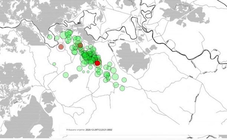 Tlo na Baniji i dalje se trese, Seizmološka služba izradila video prikaz potresa 28. i 29. prosinca