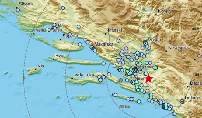 JESTE LI GA OSJETILI? Potres jačine 3.3 po Richteru nedaleko od Metkovića