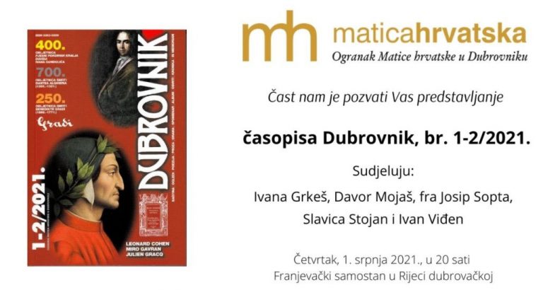 Predstavljanje novog broj časopisa Dubrovnik