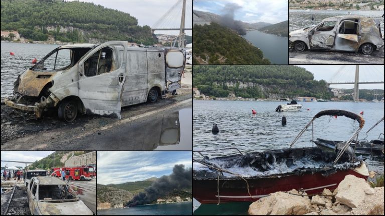 U katastrofalnom požaru u Mirinovu izgorjelo pet plovila i dva vozila