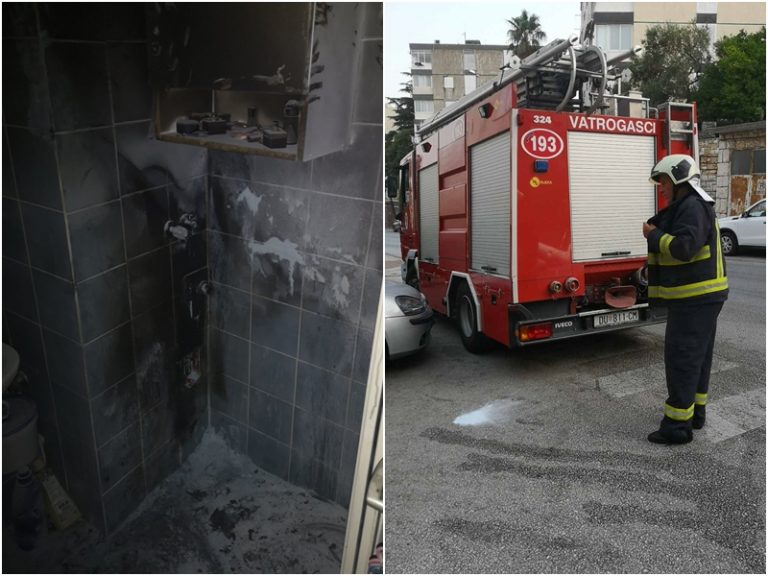 Vatrogasci intervenirali u Ulici A. Hebranga, zapalila se mašina za pranje rublja