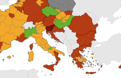 ECDC objavio novu korona kartu – cijela Hrvatska ostaje u crvenom