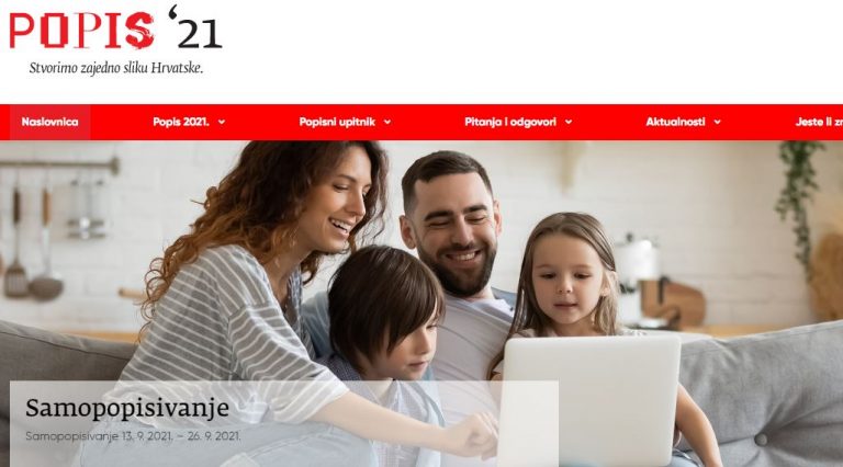 ZAPOČEO POPIS STANOVNIŠTVA Od danas se popisati može online, kazne za nepopisivanje i do 5 tisuća kuna