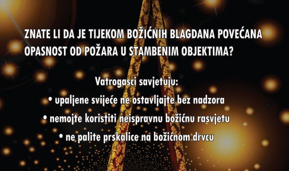 Vatrogasci upozoravaju: oprezno s korištenjem božićnih dekoracija