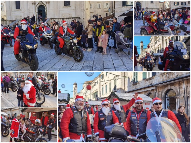 FOTO: Moto mrazovi razveselili djecu na Stradunu