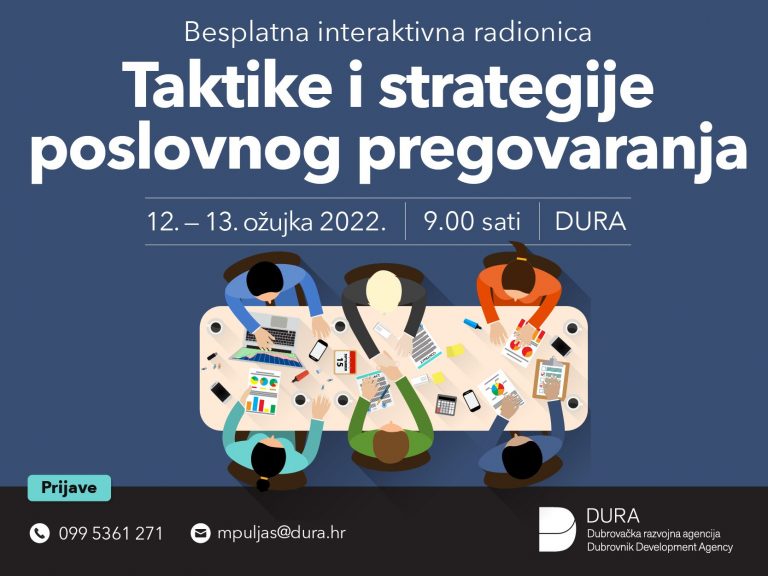 Besplatna radionica: “Taktike i strategije poslovnog pregovaranja”