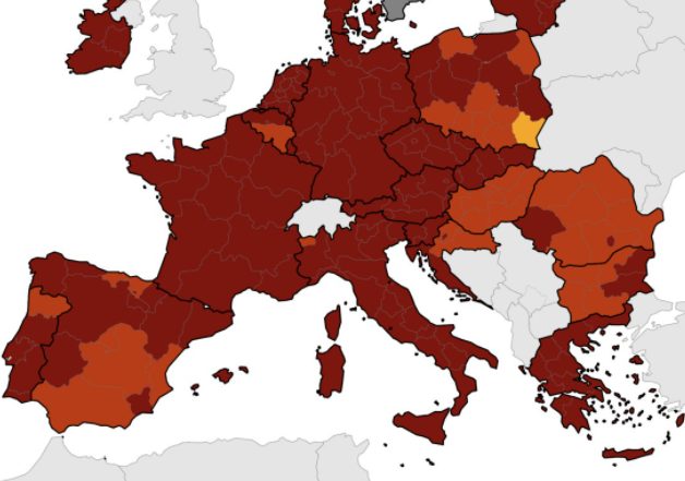 NOVA KORONA-KARTA EUROPE Hrvatska više nije cijela u tamnocrvenom