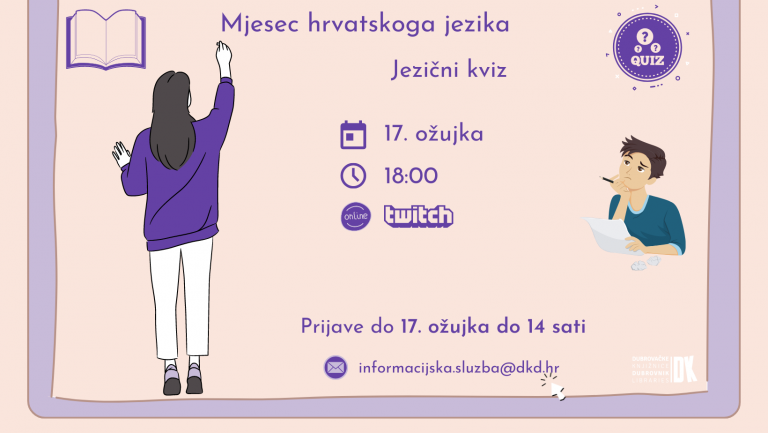 Online jezični kviz za kraj  Mjeseca hrvatskoga jezika