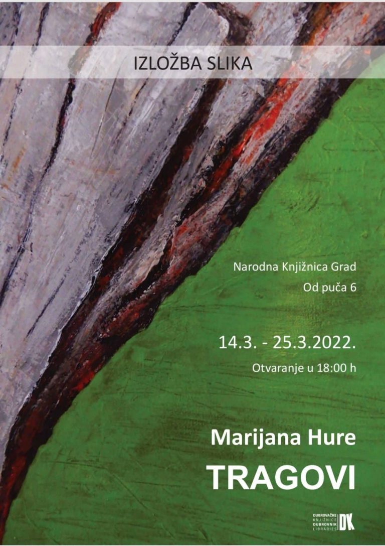 “Tragovi” – prva samostalna izložba Marijane Hure