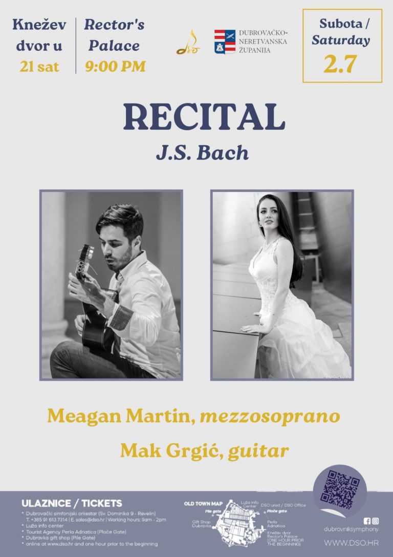 Večer J. S. Bacha u izvedbi Maka Grgića i Meagan Martin