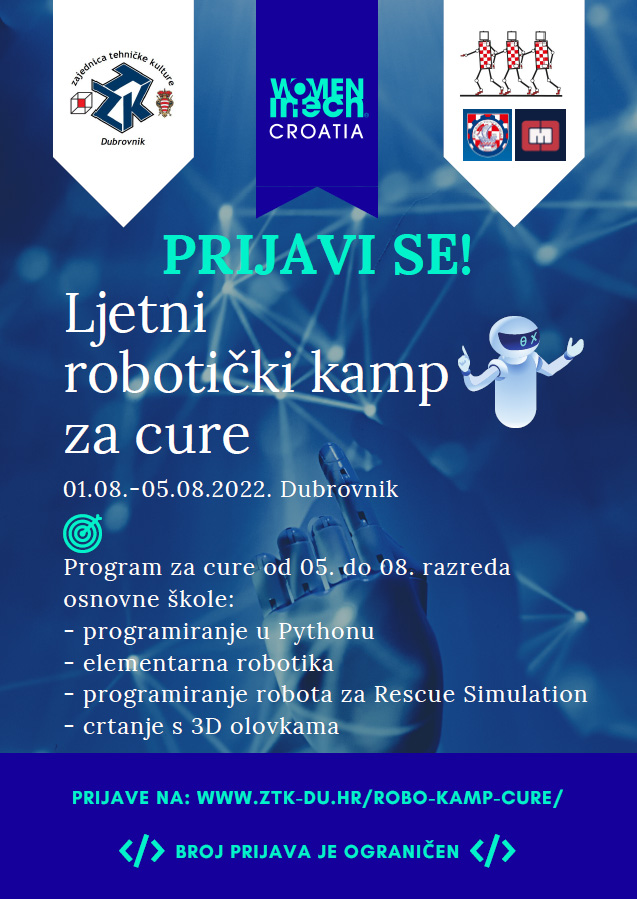 Ljetni robotički kamp za cure po prvi put u Dubrovniku