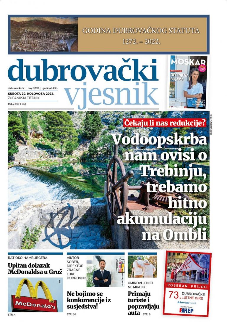 U novom broju Dubrovačkog vjesnika pročitajte!