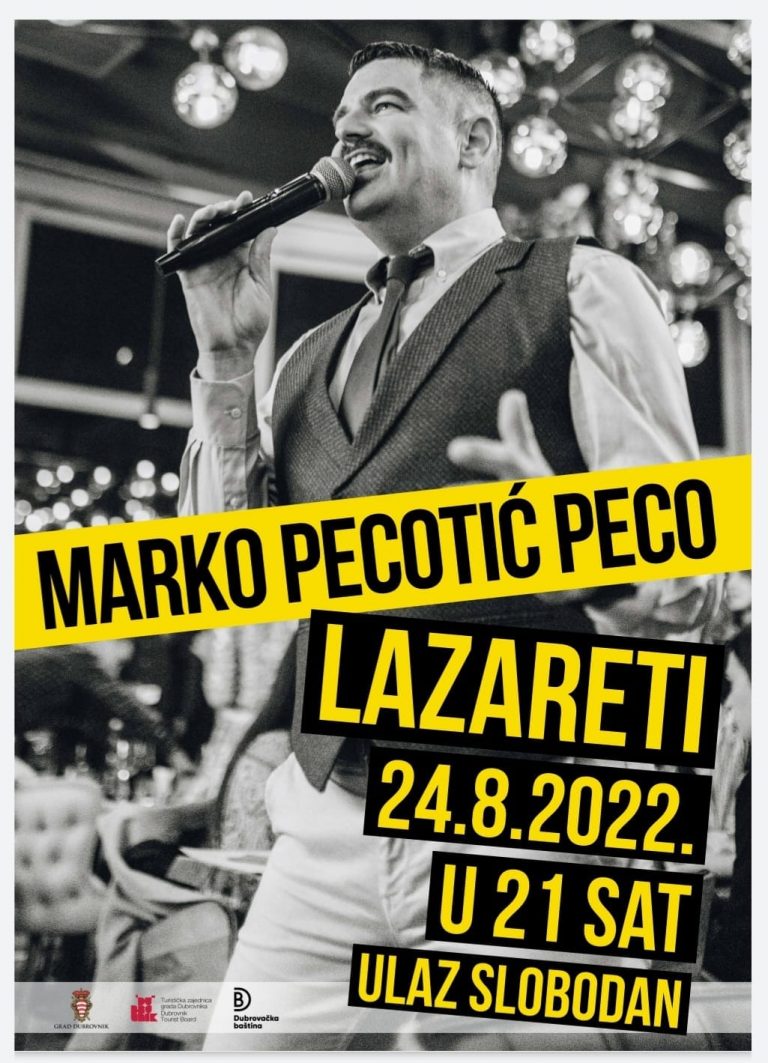Za kraj “Ljeta u Lazaretima” nastup Marka Pecotića Peca