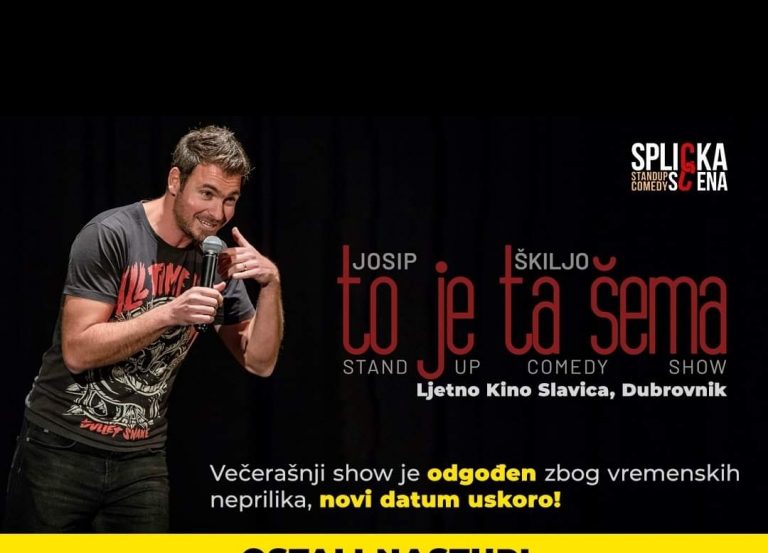 Odgođena večerašnja izvedna stand up komedije “To je ta šema”, novi datum uskoro