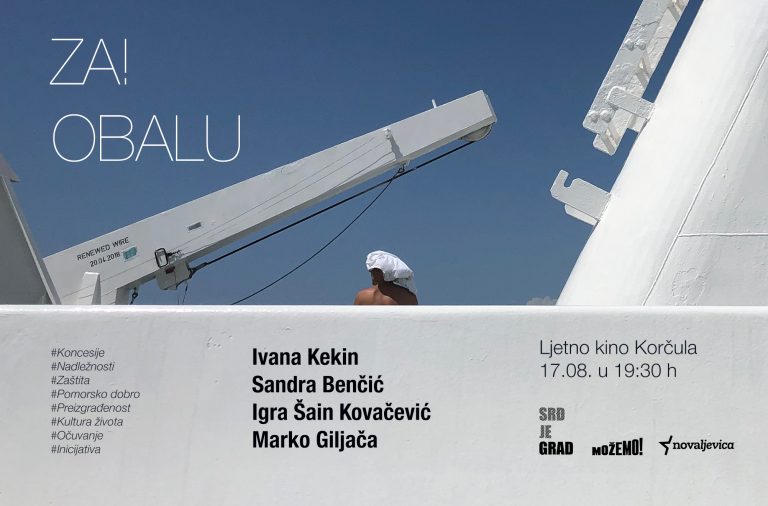 Javna tribina ZA!Obalu – Korčula u srijedu u Ljetnom kinu Korčula