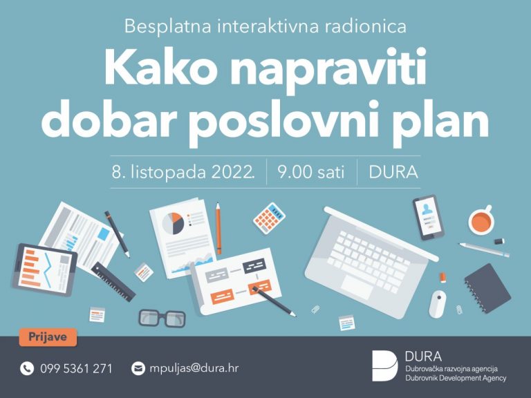 Besplatna radionica „Kako izraditi dobar poslovni plan“