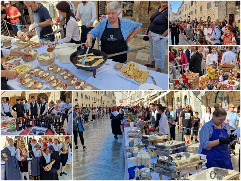 FOTO: Dubrovačka trpeza vratila se na Stradun, u delicijama uživali domaći i gosti