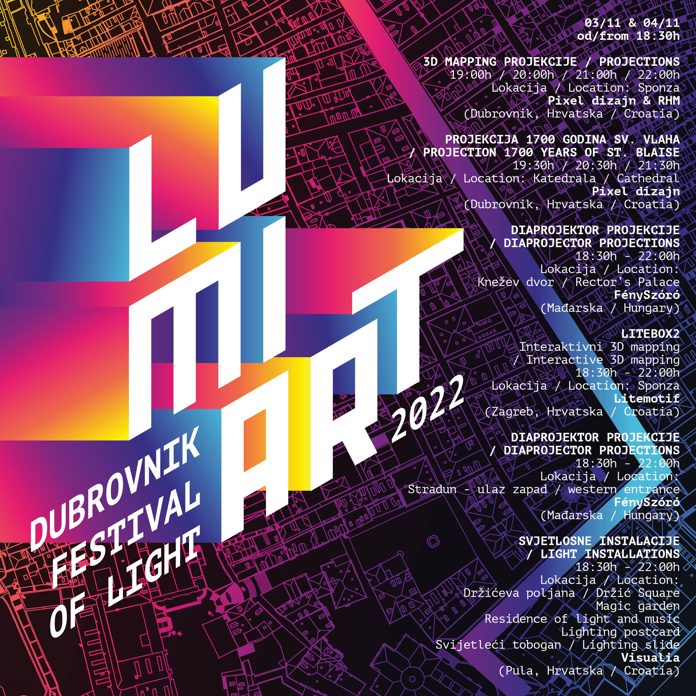 LUMIART 2022 – Festival svjetla idućeg tjedna u Gradu