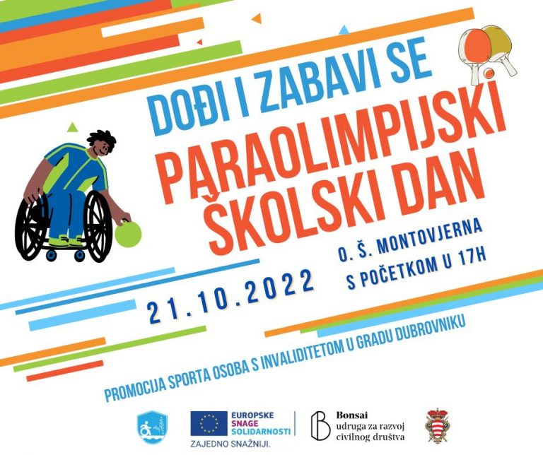 Paraolimpijski školski dan ovog petka u OŠ Montovjerna
