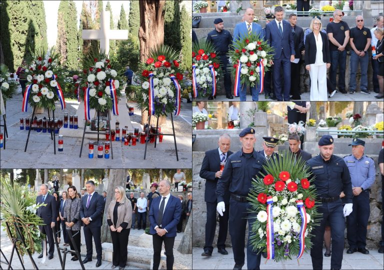 FOTO: Povodom blagdana Svih svetih položeni vijenci na Boninovu i Domobranskom groblju