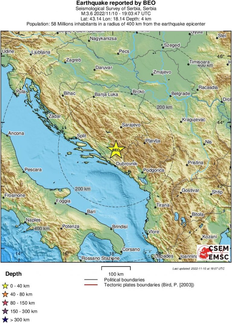 Potres magnitude 3.4 s epicentrom pokraj Stoca. Jeste li ga osjetili?