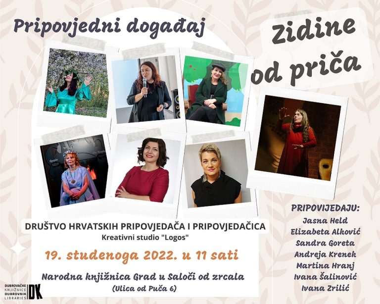 Društvo hrvatskih pripovjedača i pripovjedačica organizira  “Zidine od priča”