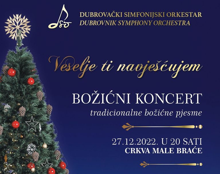 Nakon dvije godine u Male braće u utorak će se održati tradicionalni božićni koncert Orkestra, zborova i klapa