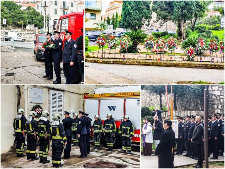Odana počast vatrogascima koji su izgubili živote gaseći požar na Hotelu Libertas
