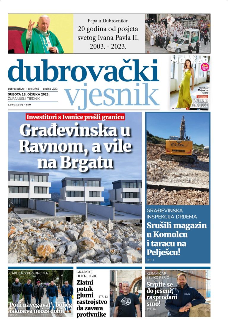U novom broju Dubrovačkog vjesnika pročitajte!