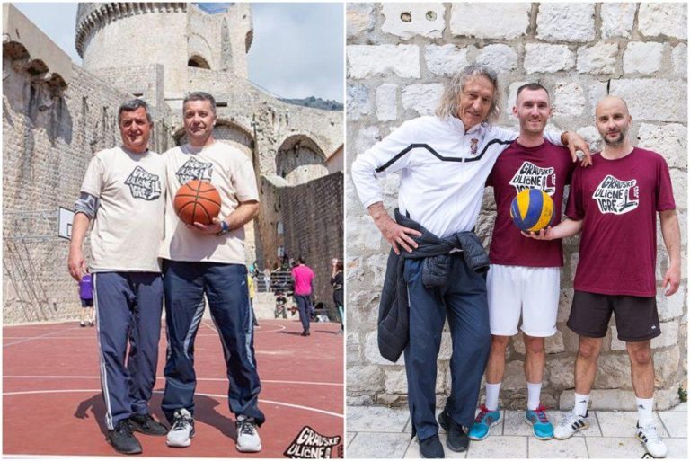 Čokolinci su najbolji u basketu, Ploče u nogotenisu