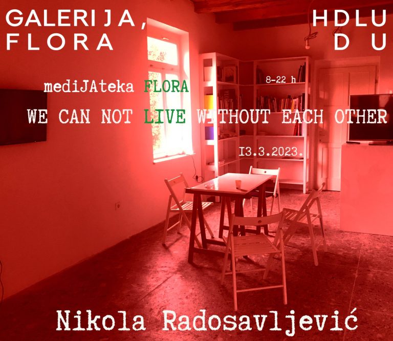 Predstavljanje audio ambijenta WE CAN NOT LIVE WITHOUT EACH OTHER u Galeriji Flora