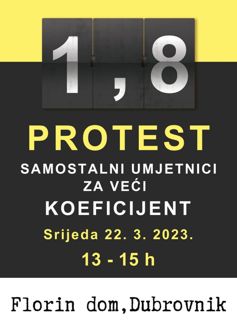 Protest dubrovačkih umjetnika u Florinom domu