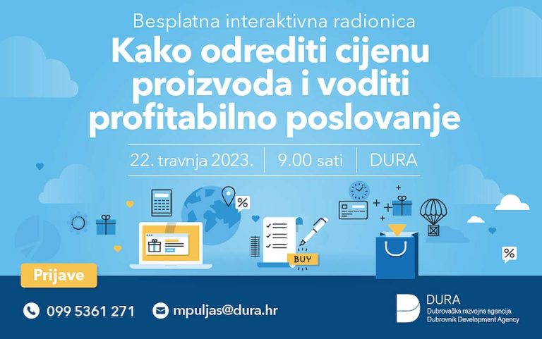 Besplatna radionica „Kako odrediti cijenu proizvoda i voditi profitabilno poslovanje“