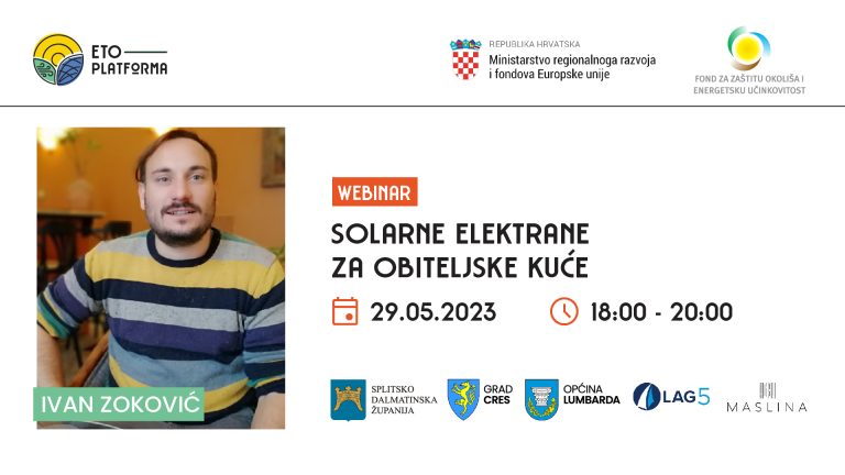 Pokret otoka održava besplatan webinar na temu “Solarne elektrane za obiteljske kuće