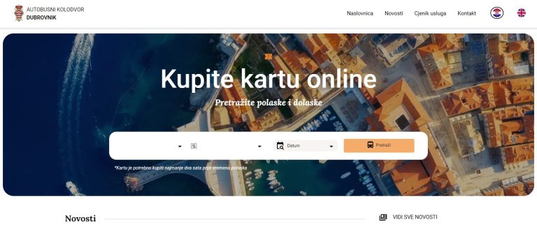 Autobusni kolodvor Dubrovnik ima novu internetsku stranicu