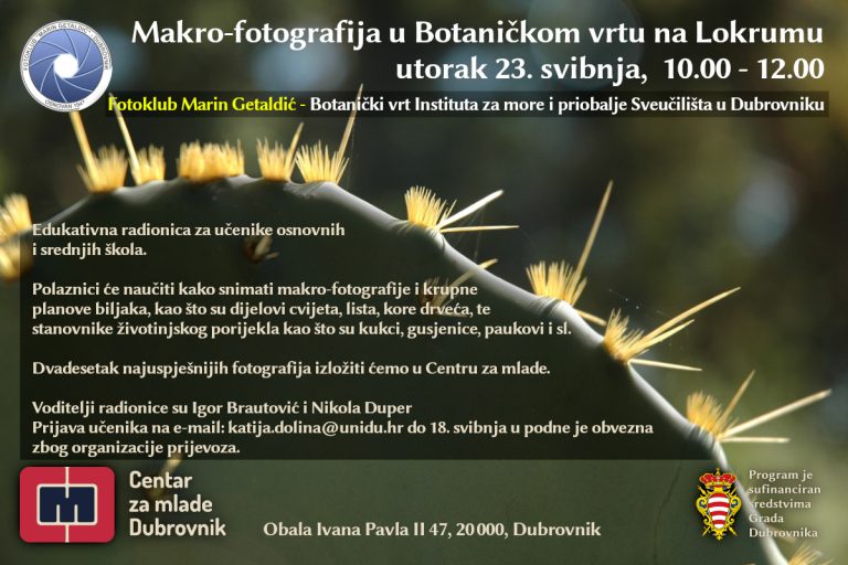 NA LOKRUMU Radionica makro-fotografije za učenike osnovnih i srednjih škola