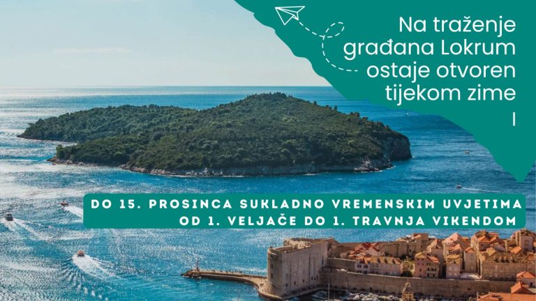 Na traženje građana Lokrum ostaje otvoren tijekom zime