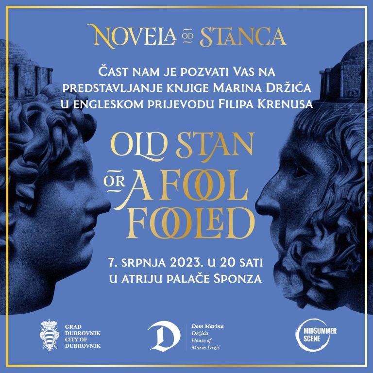 Predstavljanje knjige Marina Držića “Novela od stanca” u engleskom prijevodu Filipa Krenusa