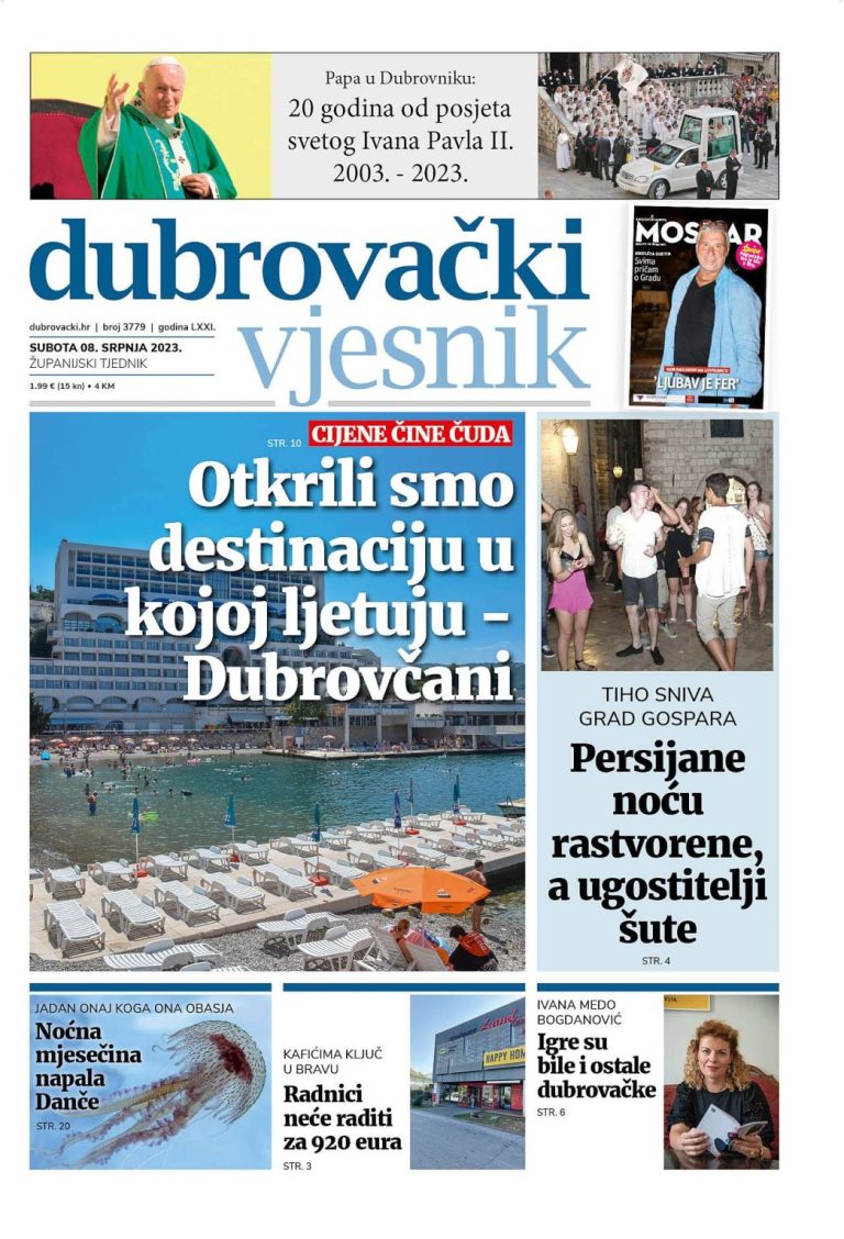 U novom broju Dubrovačkog vjesnika pročitajte!