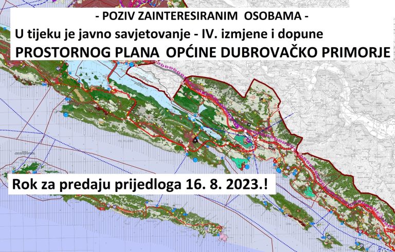 Primorci, sudjelujte u raspravi o prostornom planu općine, dostavite svoje prijedloge