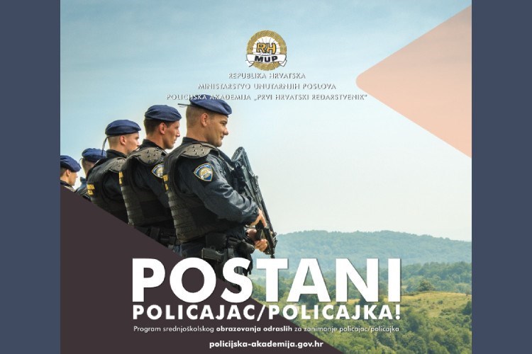 U tijeku natječaj za Program srednjoškolskog obrazovanja odraslih za zanimanje policajac/policajka
